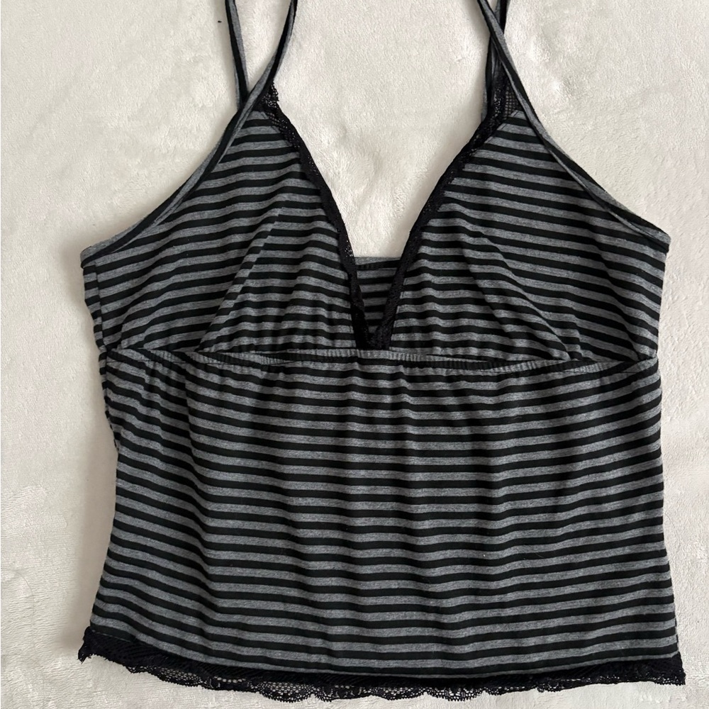 Striped Black and Gray Camisole